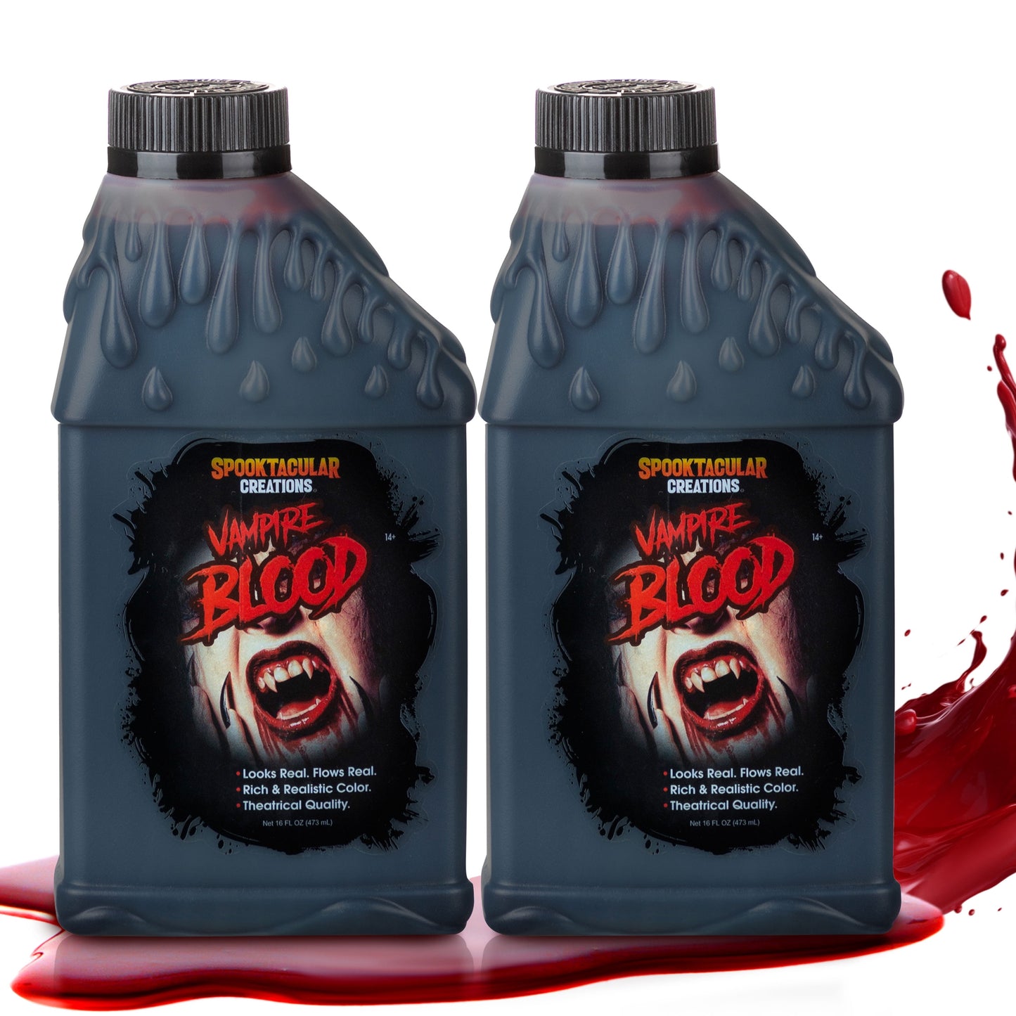 32 Oz Halloween Fake Blood,Vampire Blood Makeup Bottle,Halloween Blood Zombie Makeup,Vampire Makeup Kit for Adults,Halloween Costume Vampire Accessories